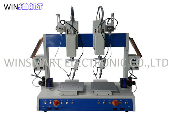 Ein guter Preis. Doppelkopf-automatischer lötender Roboter, lötende Maschine 220V 110V Smd PWBs Online
